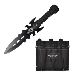 Renegade Tactical Skull Throwers -- 6 Throwing Knives